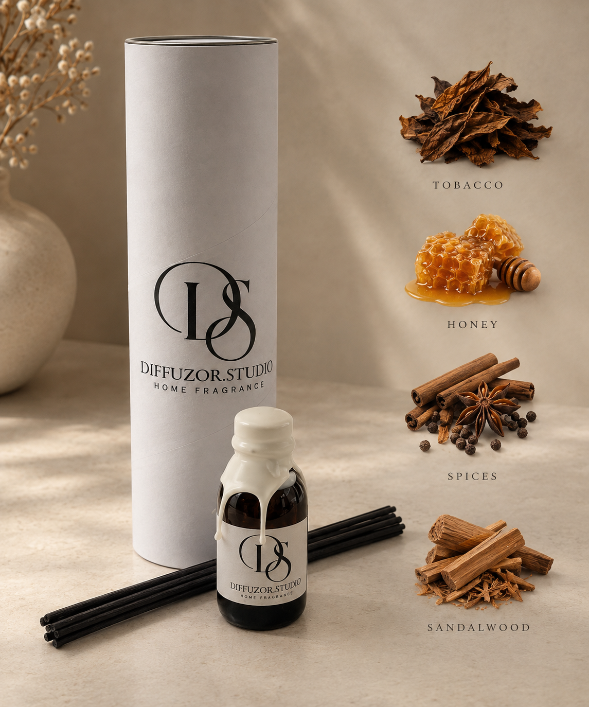 Velvet Tobacco Home Fragrance Diffuser 100 ml long lasting fragrance