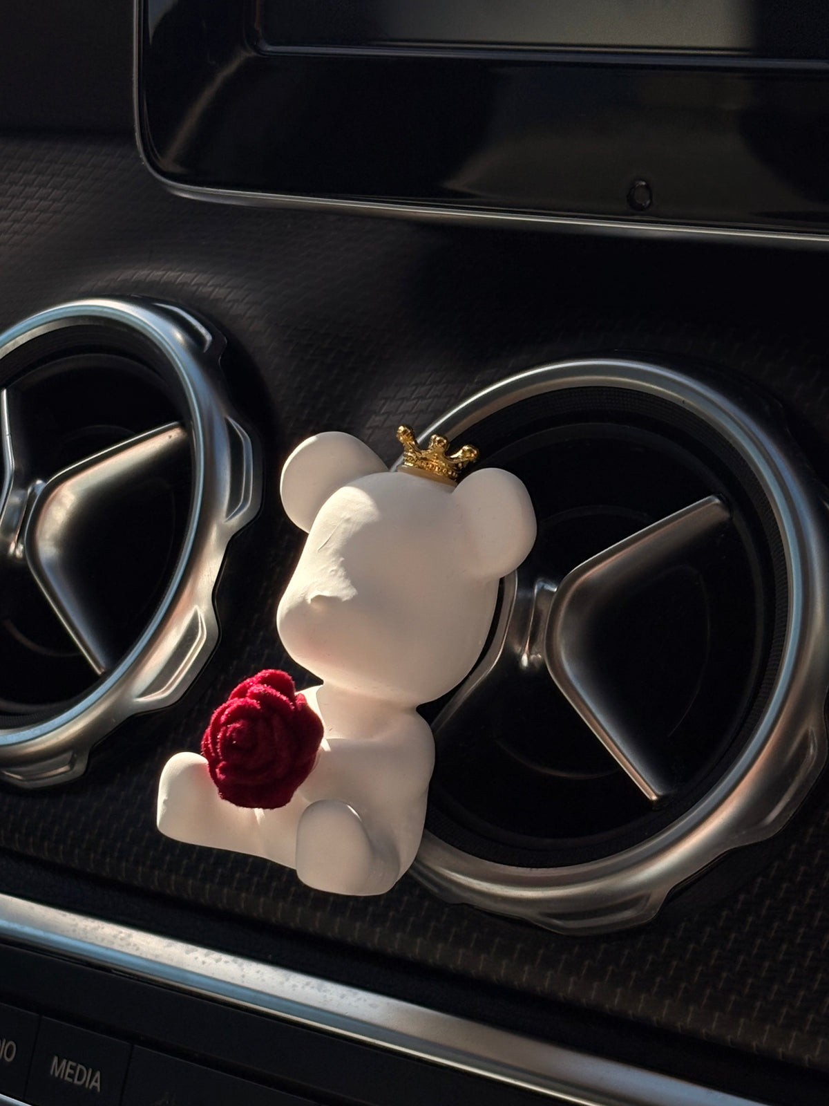 Ceramic Teddy bear with red heart oil diffuser