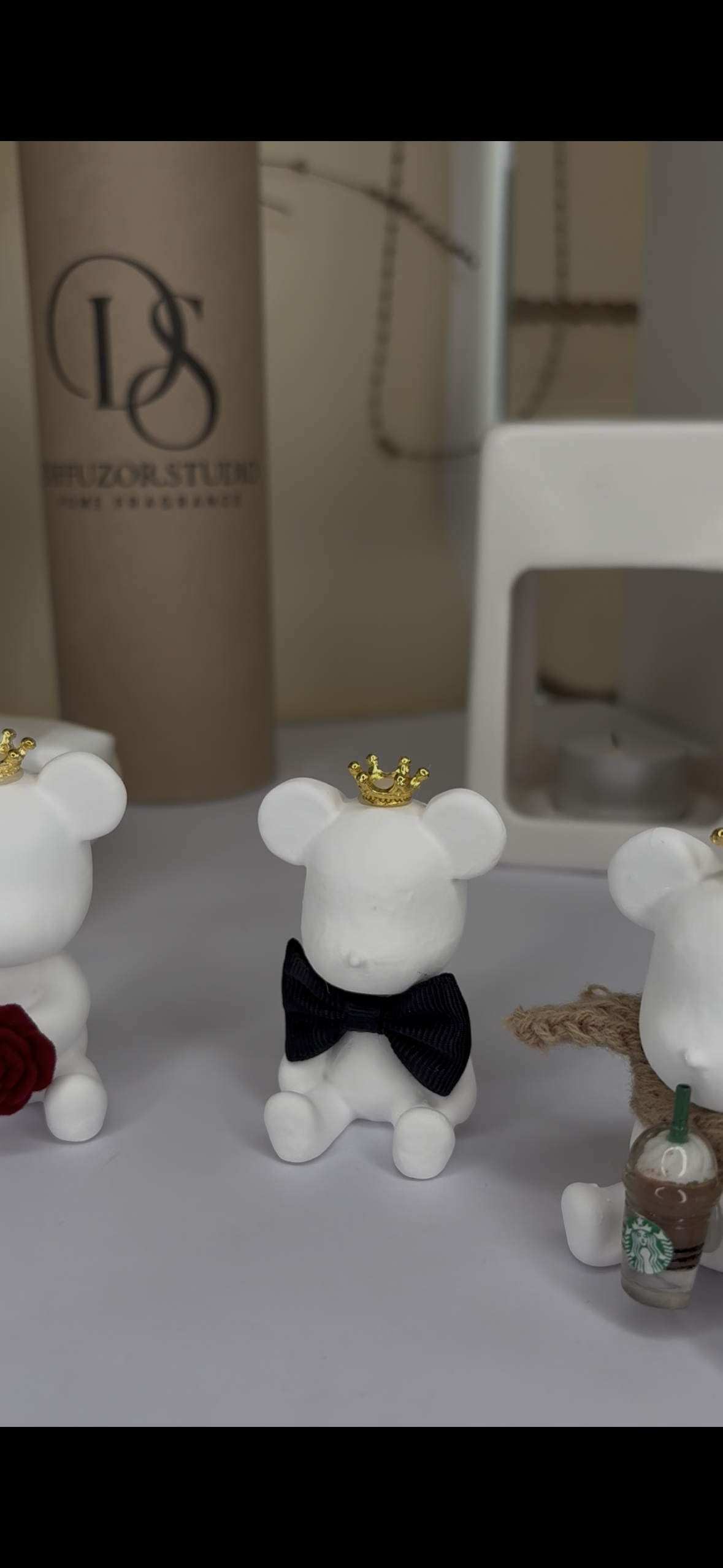 Ceramic Teddy Bear car oil diffuser