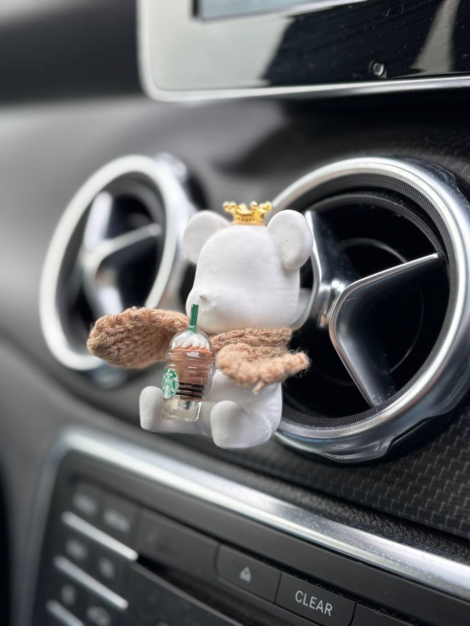 Ceramic Teddy bear starbucks car oil diffuser